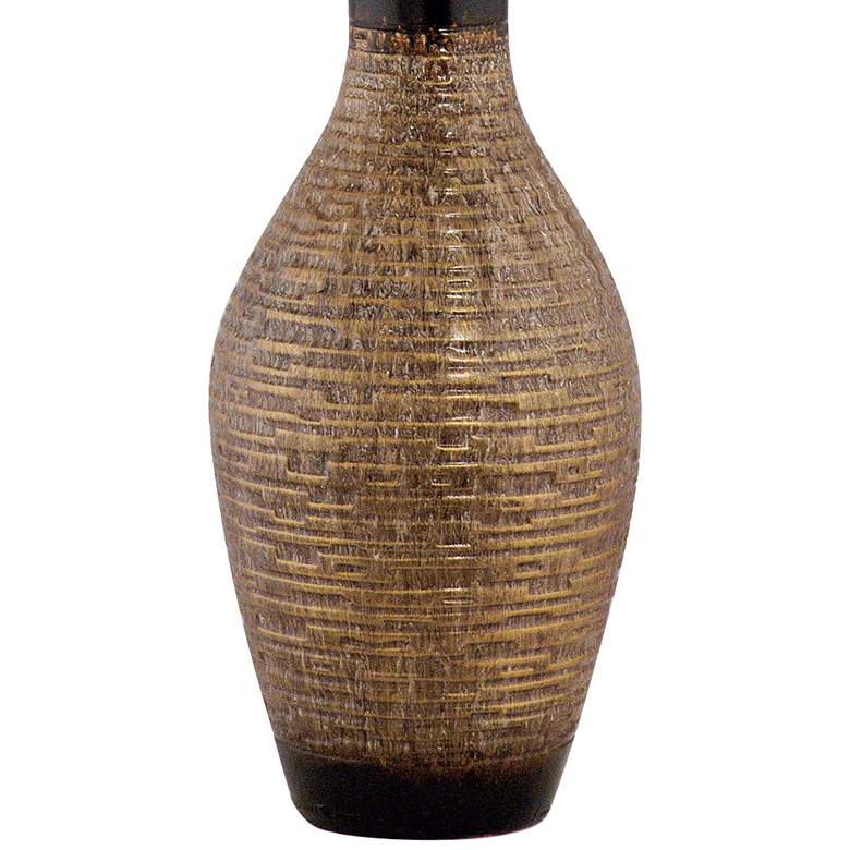 Image 3 St. Tropez 31 inch Taupe Brown Vase Hydrocal Table Lamp with LED Bulb more views