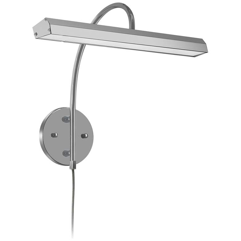 Image 1 Staccato 16 1/4" Wide Satin Chrome LED Picture Light