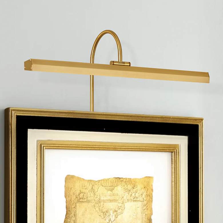 Image 1 Staccato 24 1/4" Wide Aged Brass LED Picture Light
