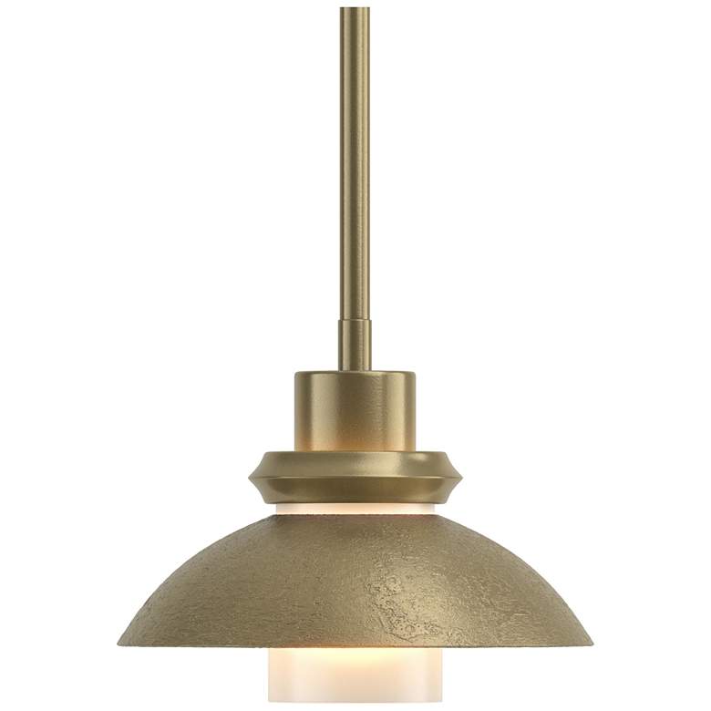 Image 1 Staccato 7" Wide Modern Brass Mini-Pendant