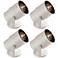 Staccato 8" Gloss White Adjustable Accent Uplights Set of 4