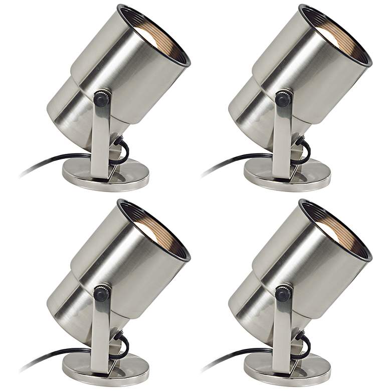 Image 1 Staccato 8" Nickel Adjustable Accent Uplights Set of 4