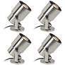 Staccato 8" Nickel Adjustable Accent Uplights Set of 4