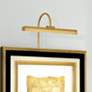 1_Staccato16 1/4" Wide Aged Brass LED Picture Light