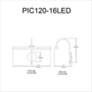 3_Staccato16 1/4" Wide Aged Brass LED Picture Light more views