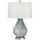 Stacey Geometric Blue Glass Table Lamp