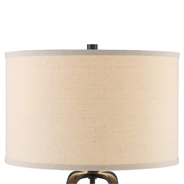 Stacey Natural Mica Shade Night Light Table Lamp more views