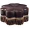 Stacey Star Cafe Mocha Faux Leather Ottoman