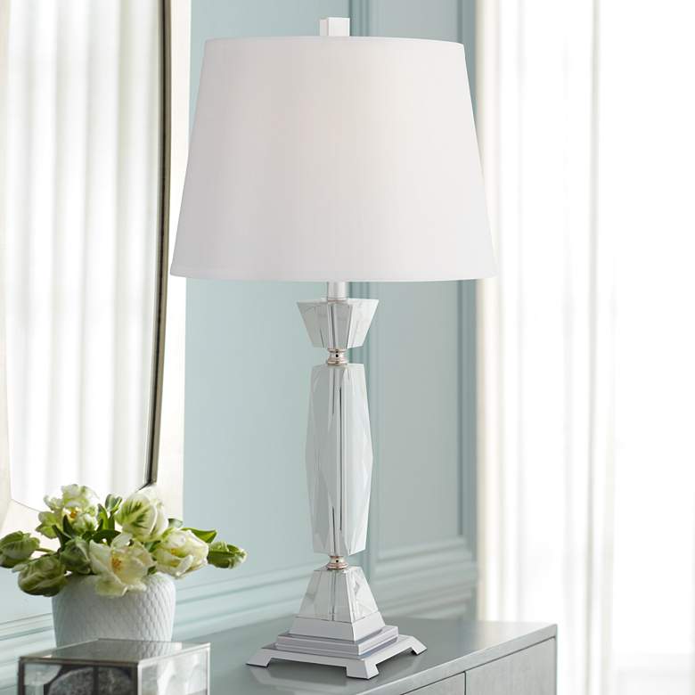 Image 1 Staci Traditional Crystal Table Lamp by Vienna Full Spectrum