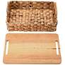 7_Stackable Hyacinth Baskets with Oak Lids, Natural Set of 2 more views