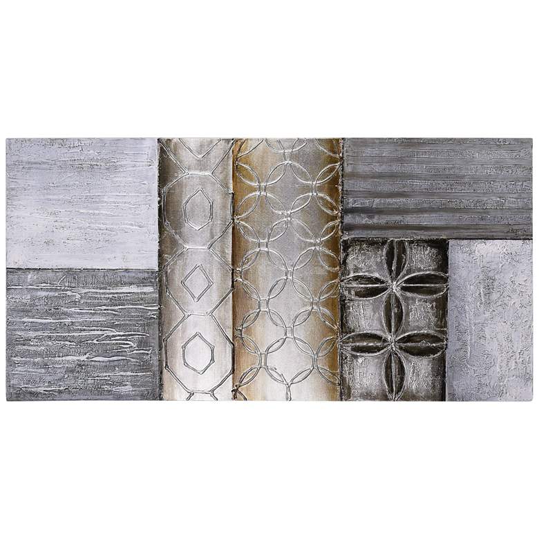 Image 3 Stacked 1 60" Wide Hand-Painted Rectangular Canvas Wall Art
