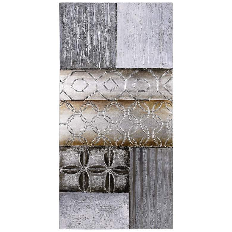 Image 6 Stacked 1 60" Wide Hand-Painted Rectangular Canvas Wall Art more views