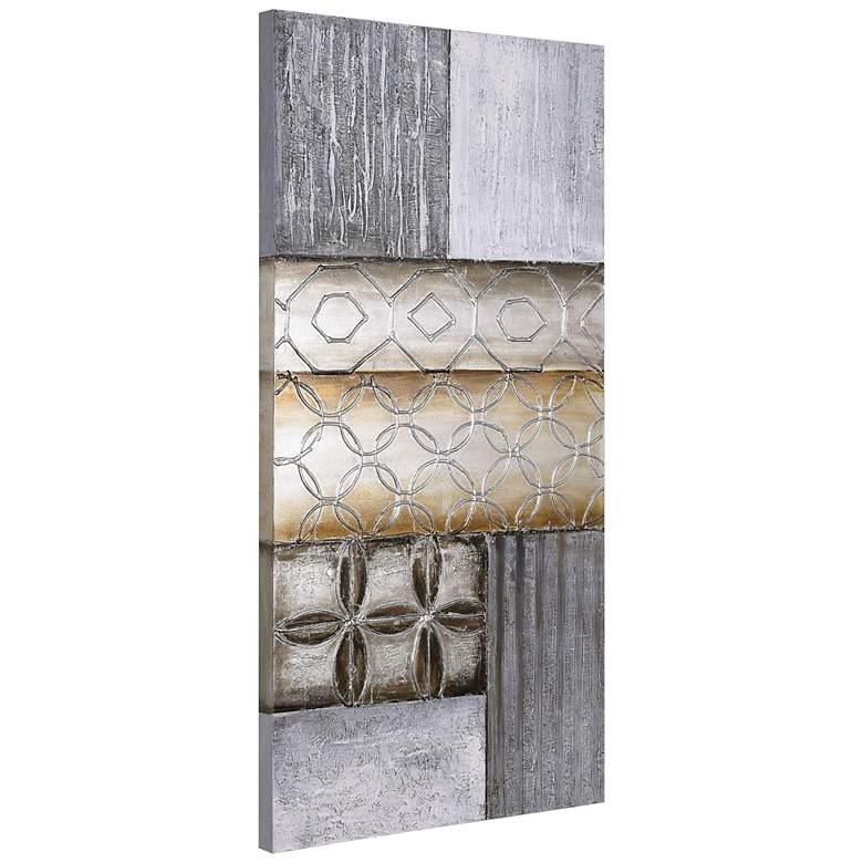 Image 7 Stacked 1 60" Wide Hand-Painted Rectangular Canvas Wall Art more views