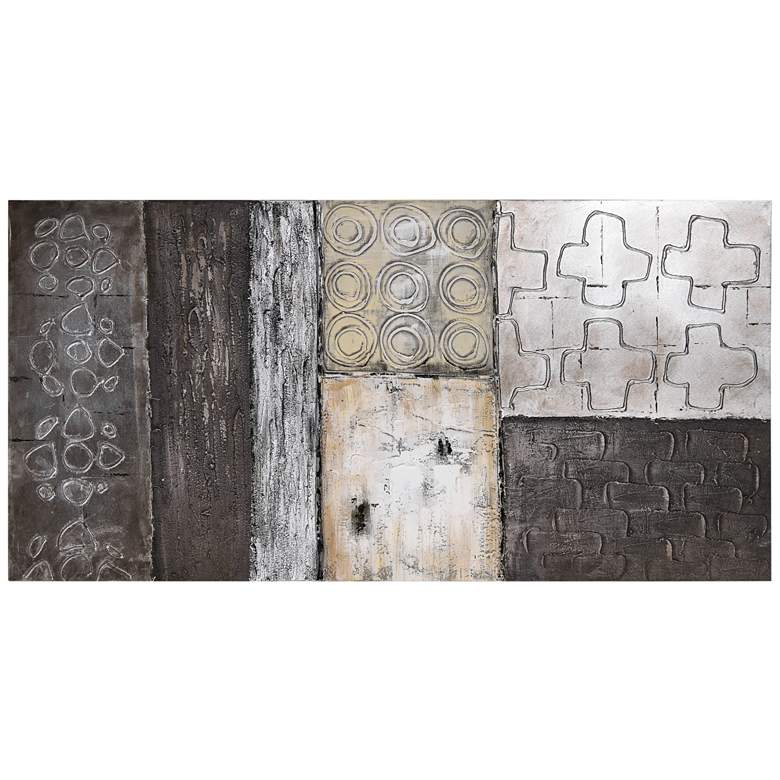 Image 2 Stacked 2 60" Wide Hand-Painted Rectangular Canvas Wall Art