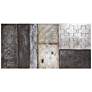Stacked 2 60" Wide Hand-Painted Rectangular Canvas Wall Art
