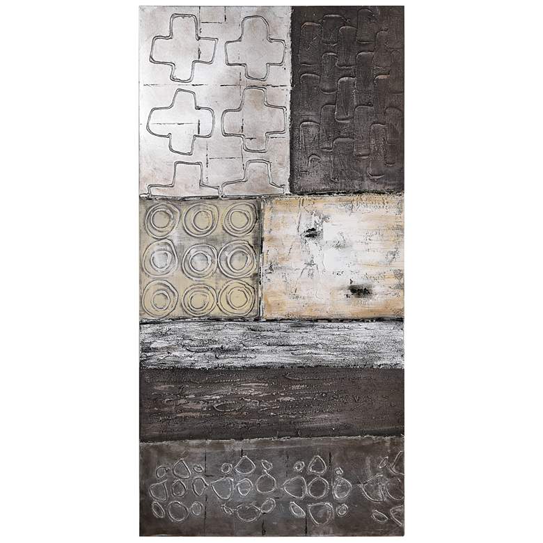 Image 5 Stacked 2 60" Wide Hand-Painted Rectangular Canvas Wall Art more views