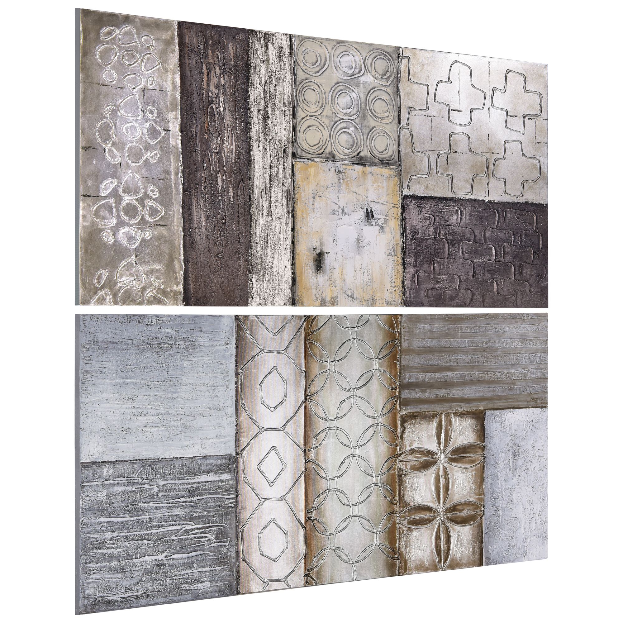 Stacked 60" High 2-Piece Diptych Canvas Wall Art Set