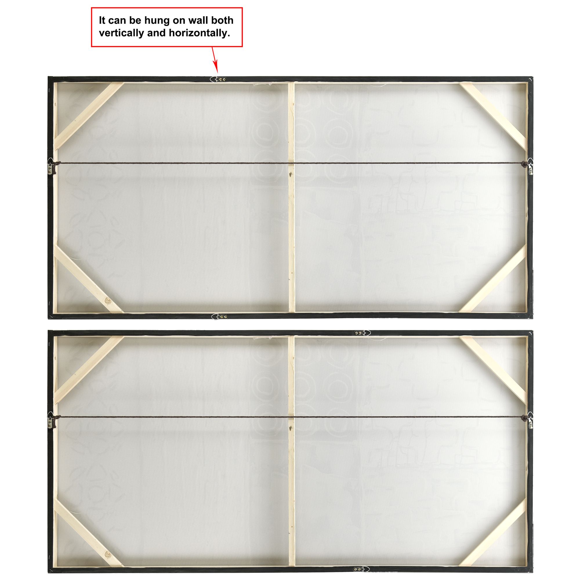 Stacked 60" High 2-Piece Diptych Canvas Wall Art Set