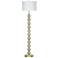 Stacked Ball Mercury Glass and Brass LED Floor Lamp