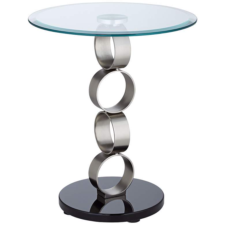 Image 1 Stacked Circles Glass Accent Table