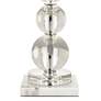 Stacked Crystal Spheres Table Lamp w/ Square White Marble Riser