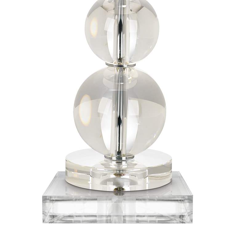 Image 5 Stacked Crystal Spheres Table Lamp With 8" Wide Square Riser more views