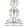 Stacked Crystal Spheres Table Lamp With 8" Wide Square Riser