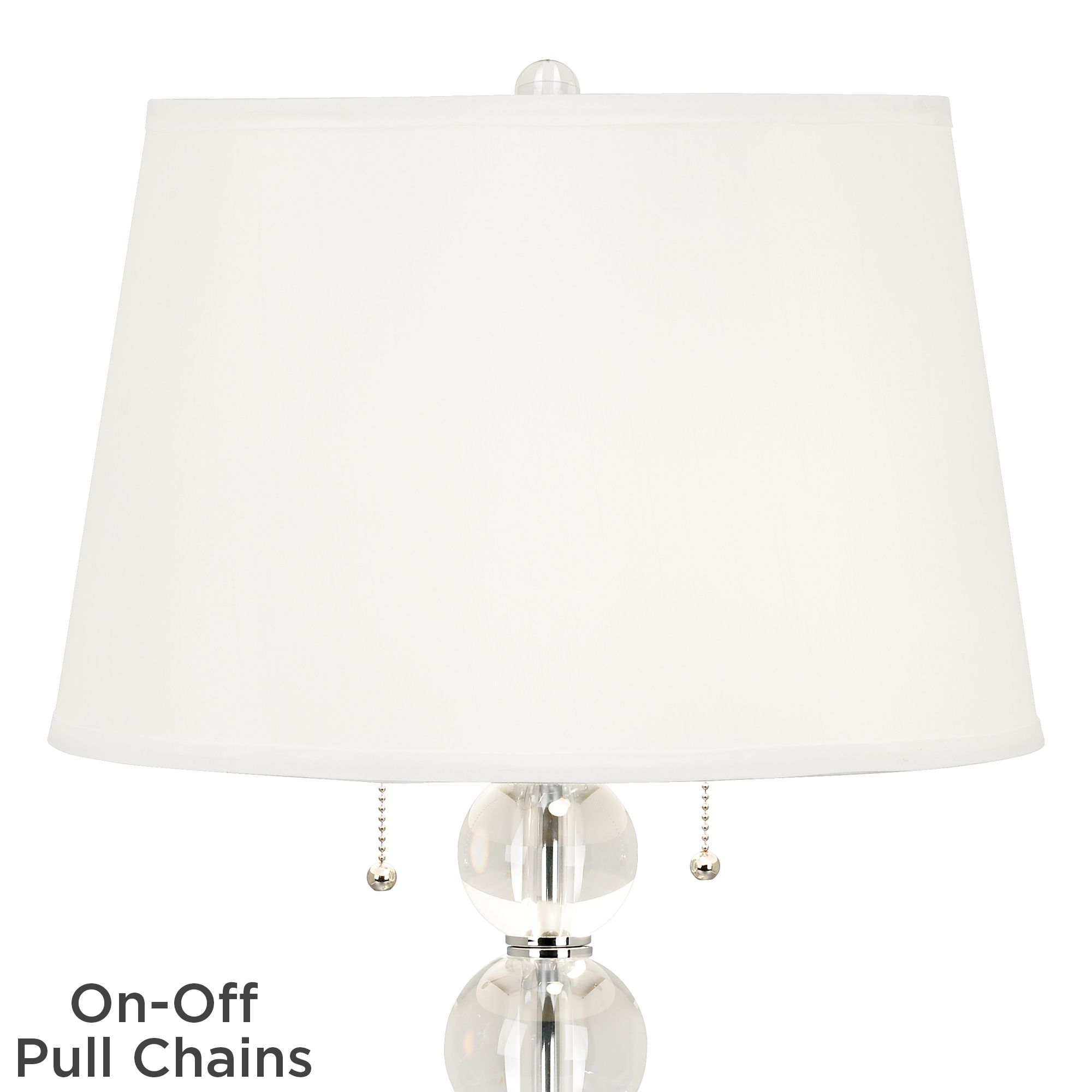 Image 3 Stacked Crystal Spheres Table Lamp With 8" Wide Round Riser more views