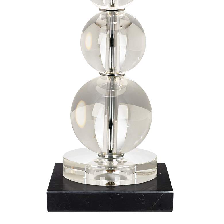Image 4 Stacked Crystal Spheres Table Lamp with Square Black Marble Riser more views
