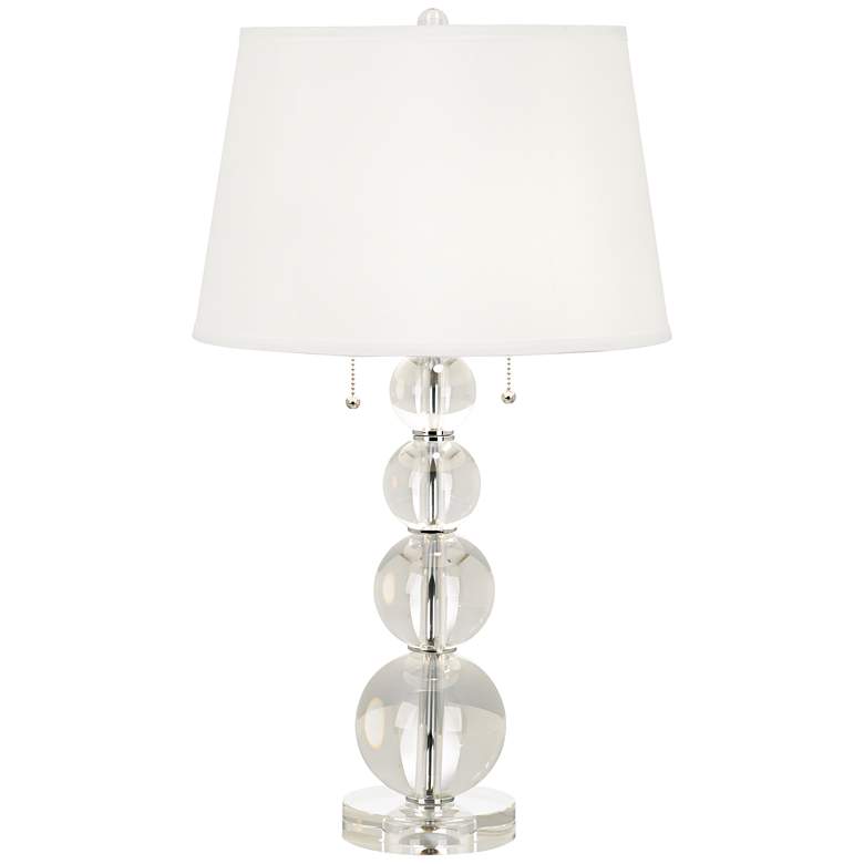 Image 2 Stacked Crystal Spheres Table Lamp With USB Dimmer