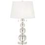 Stacked Crystal Spheres Table Lamp With USB Dimmer