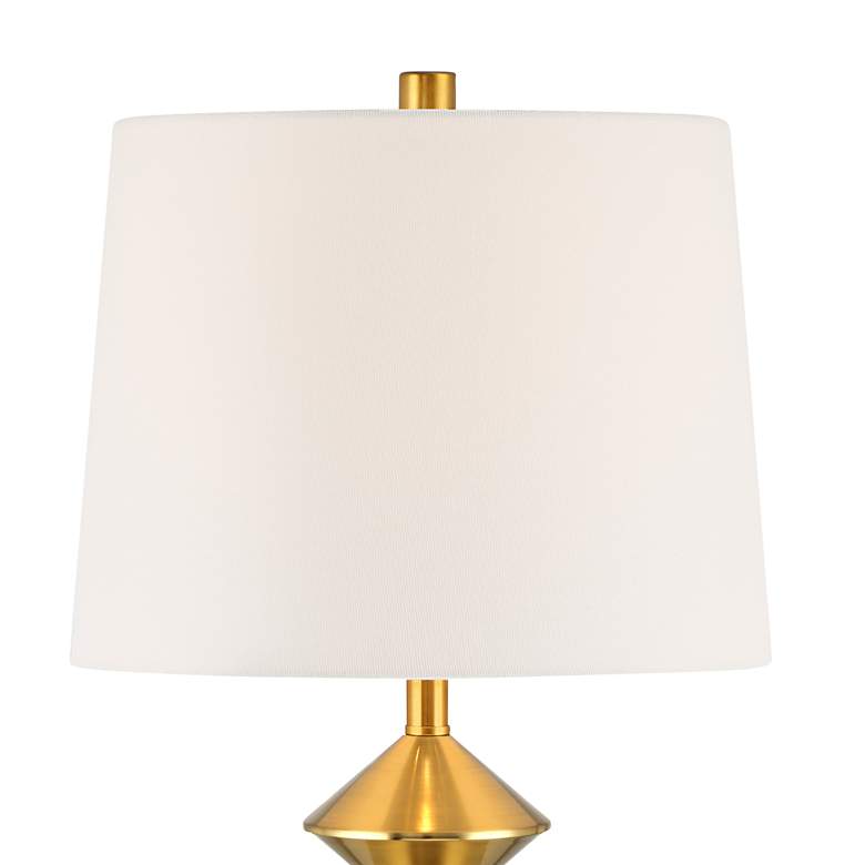 Image 4 Stacked Diamonds 24" Modern Gold Table Lamps Set of 2 more views