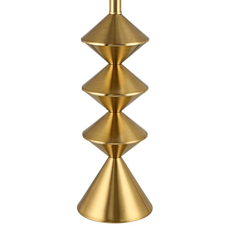 Image 6 Stacked Diamonds 24" Modern Gold Table Lamps Set of 2 more views