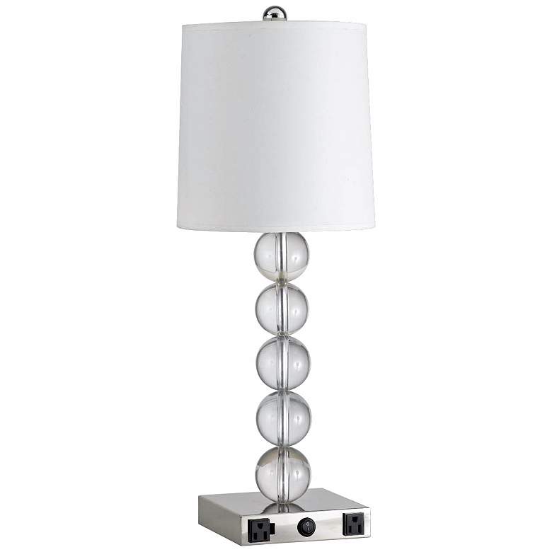 Image 1 Stacked Glass Balls Contemporary Table Lamp