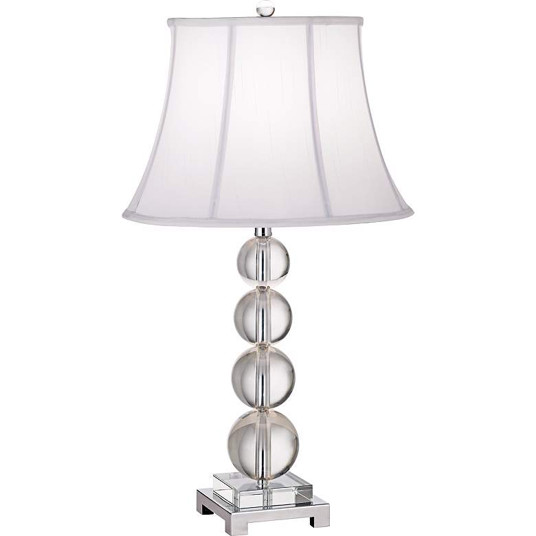 Image 1 Stacked Globes Crystal Table Lamp