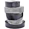 Stacked Ovals Gray Earthenware Side Table