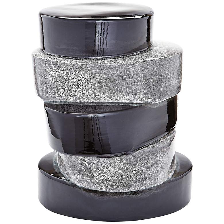 Image 1 Stacked Ovals Gray Earthenware Side Table