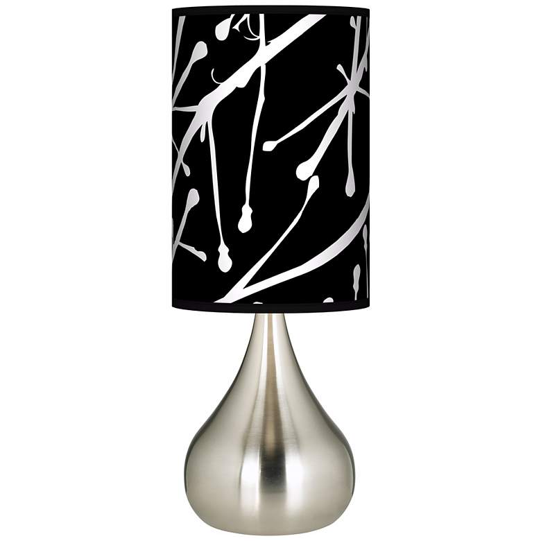Image 1 Stacy Garcia Calligraphy Tree Black Giclee Big Kiss Table Lamp