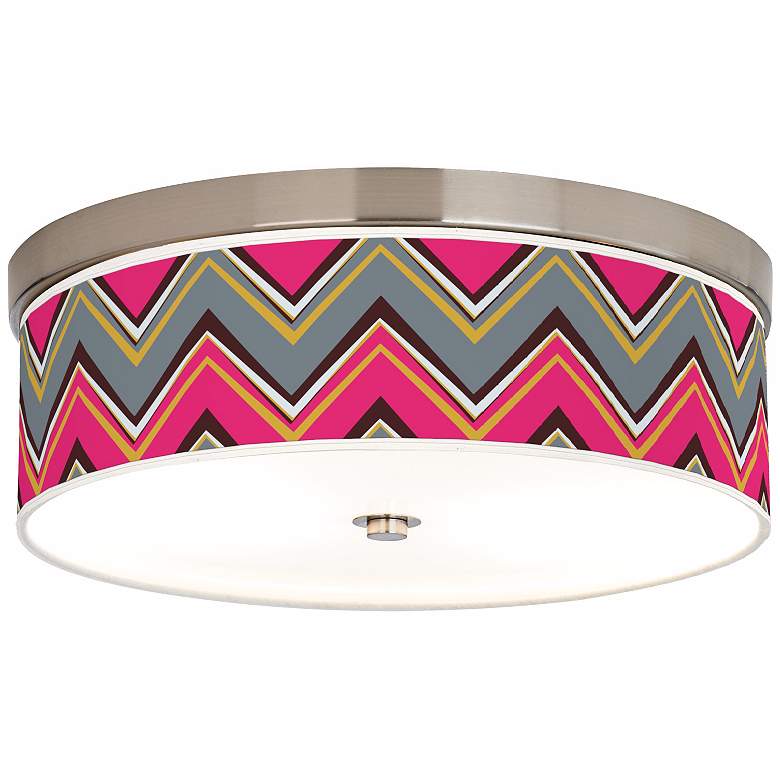 Image 1 Stacy Garcia Chevron Pink Pride 14 inch Wide Ceiling Light