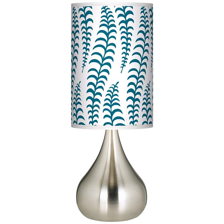 Image 1 Stacy Garcia Fancy Fern Peacock Giclee Big Droplet Table Lamp
