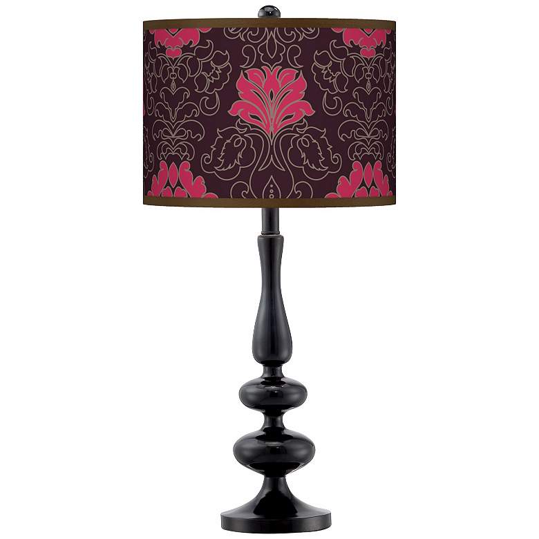 Image 1 Stacy Garcia Florentia Wild Berry Giclee Paley Black Table Lamp
