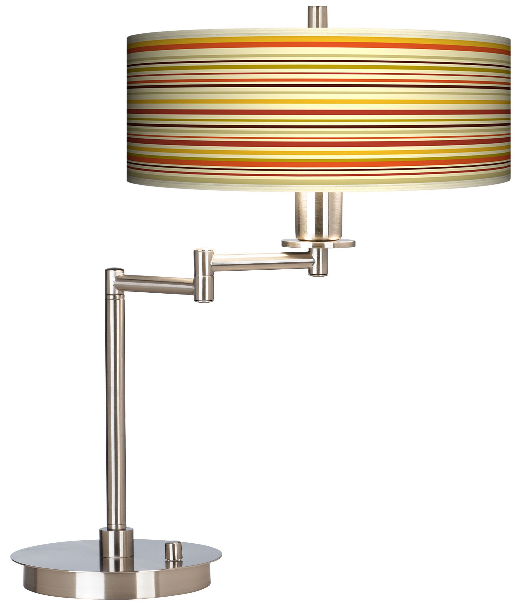 Stacy Garcia Lemongrass Stripe Giclee CFL Swing Arm Desk Lamp
