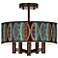 Stacy Garcia Pearl Leaf Peacock Ava Bronze Ceiling Light