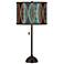Stacy Garcia Pearl Leaf Peacock Bronze Club Table Lamp