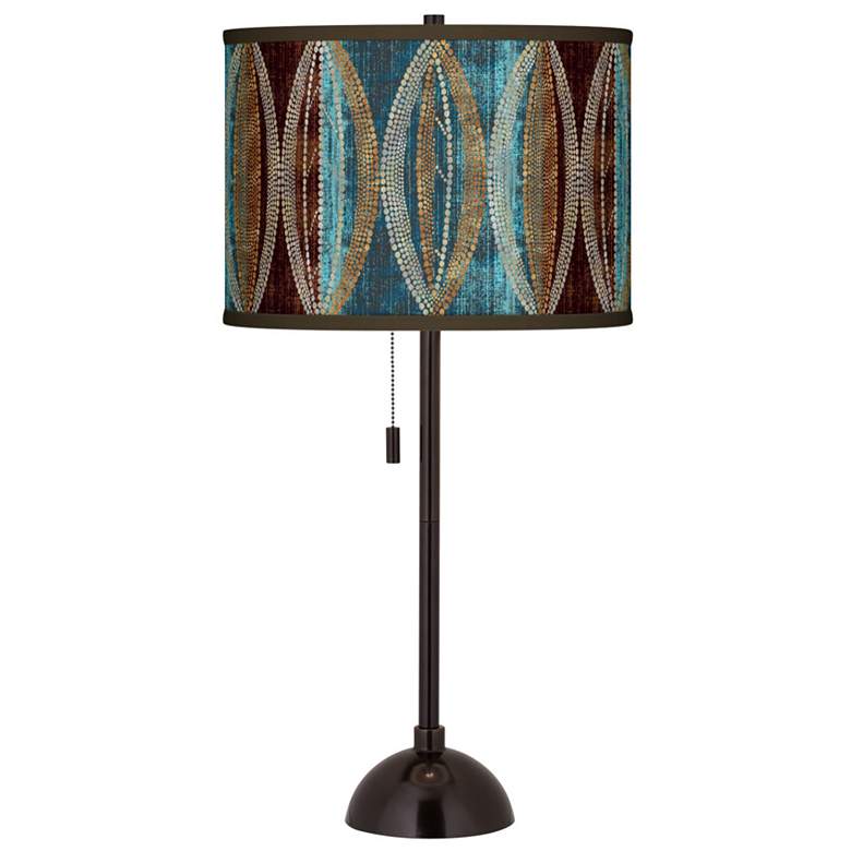 Image 1 Stacy Garcia Pearl Leaf Peacock Bronze Club Table Lamp