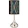 Stacy Garcia Pearl Leaf Peacock Giclee Droplet Table Lamp