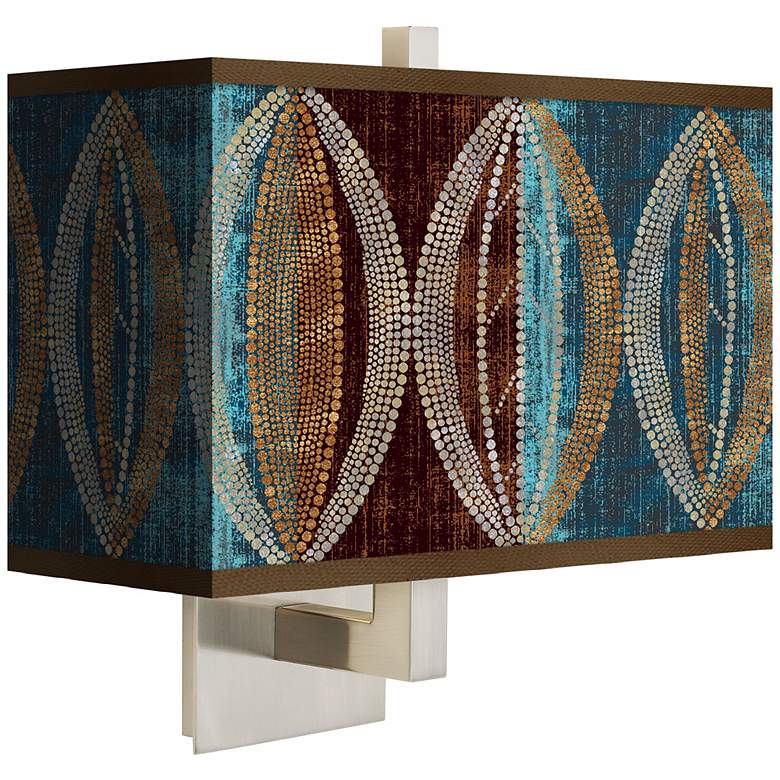Image 1 Stacy Garcia Pearl Leaf Peacock Rectangular Shade Wall Sconce