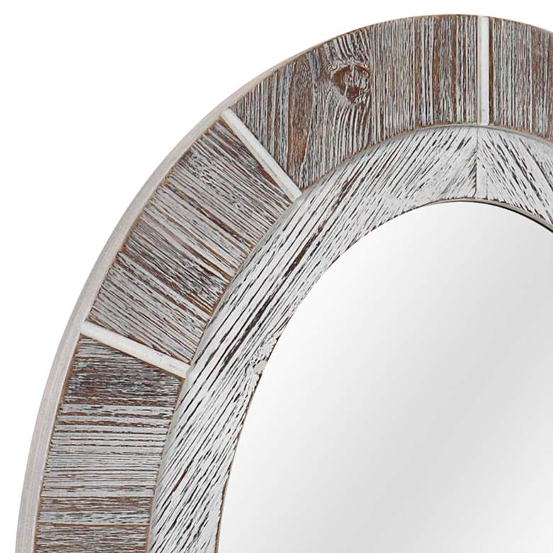 Image 2 Stafford 1 Distressed Brown Gray 30" x 38 1/2" Wall Mirror more views