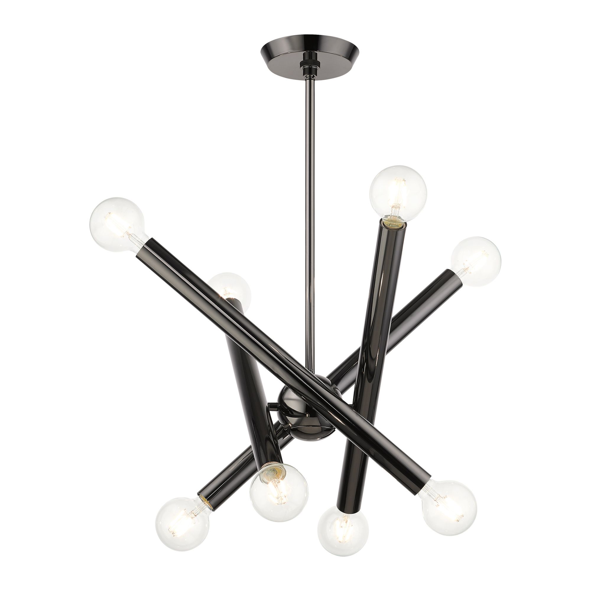 Image 4 Stafford 8 Light Black Chrome Chandelier more views