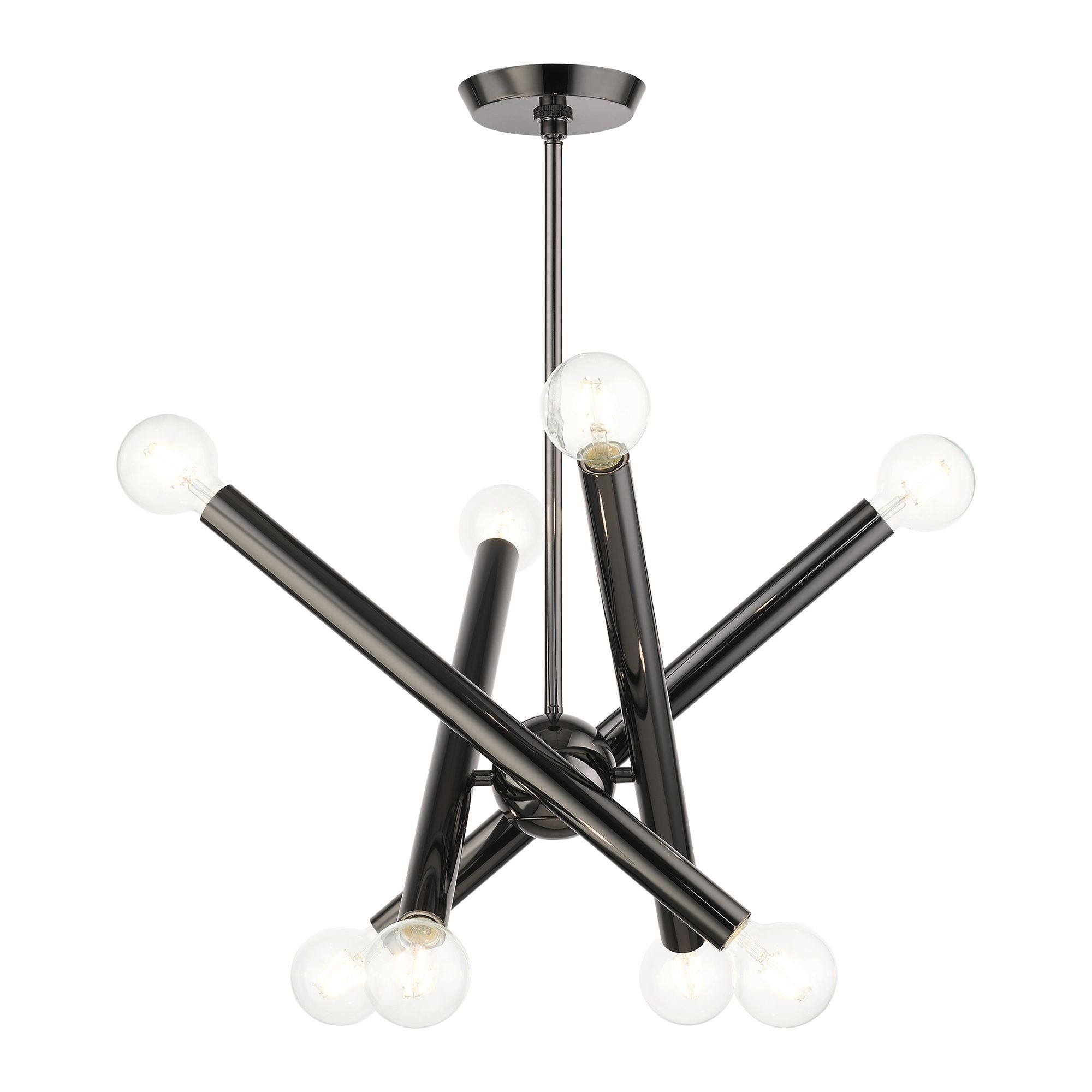 Image 5 Stafford 8 Light Black Chrome Chandelier more views